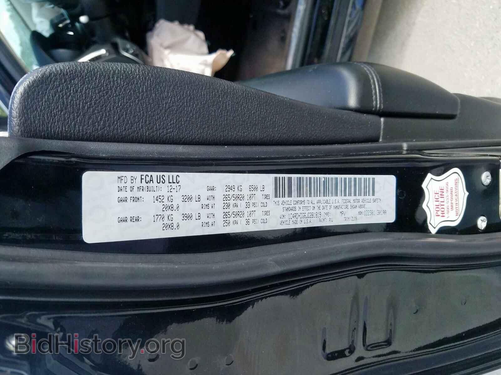 2018 DODGE DURANGO - VIN: 1C4RDHDG6JC281819 - Фото 10