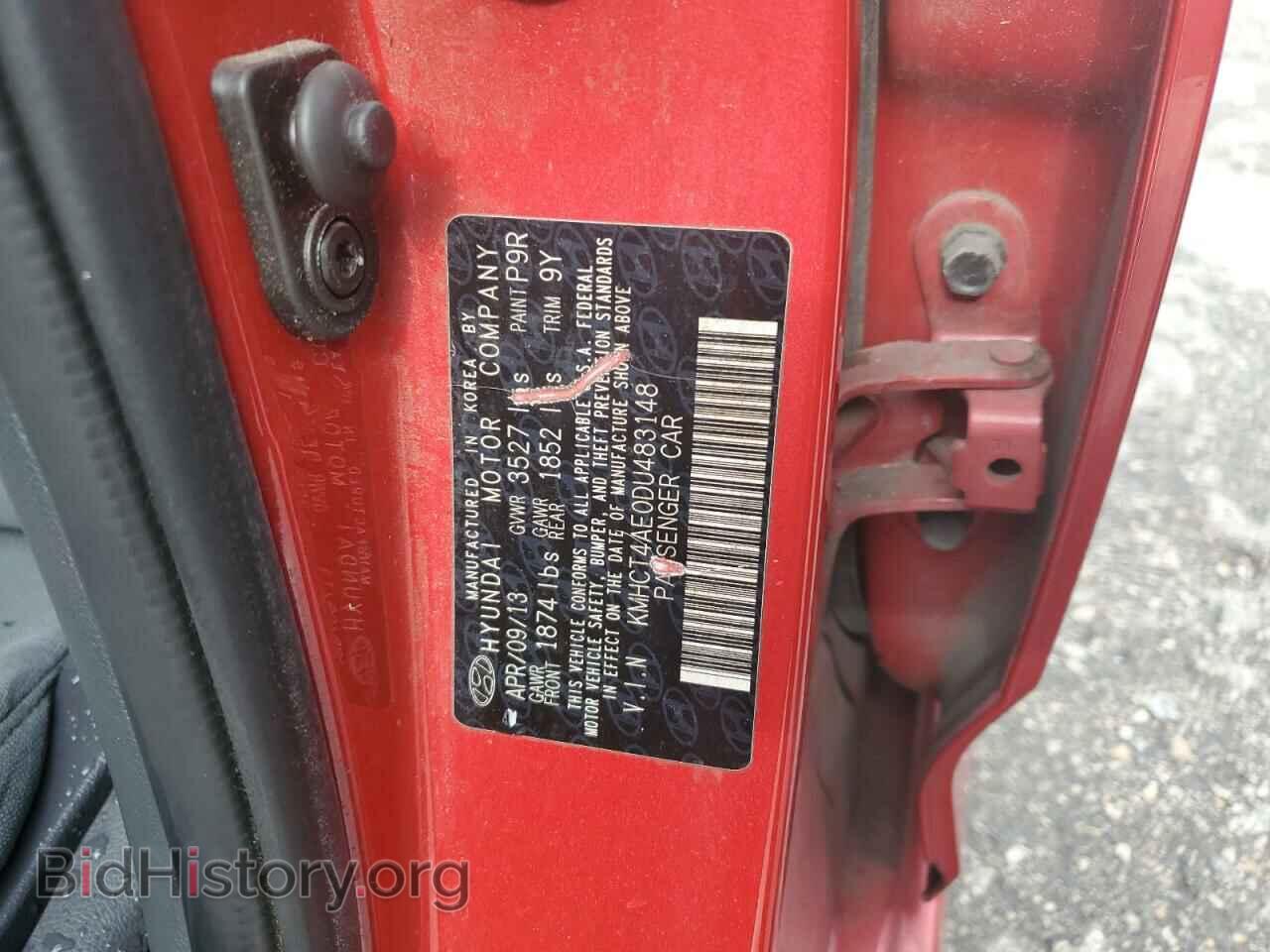 2013 HYUNDAI ACCENT - VIN: KMHCT4AE0DU483148 - Фото 12