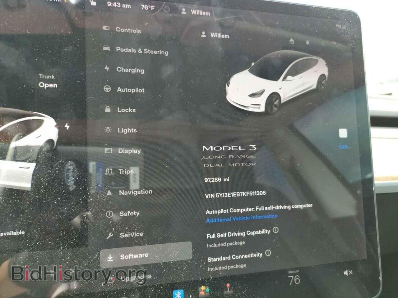 2019 TESLA MODEL 3 - VIN: 5YJ3E1EB7KF511305 - Фото 9