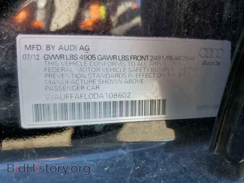 2013 Audi A4 (VIN WAUFFAFL0DA108602) — фото 10 из 10