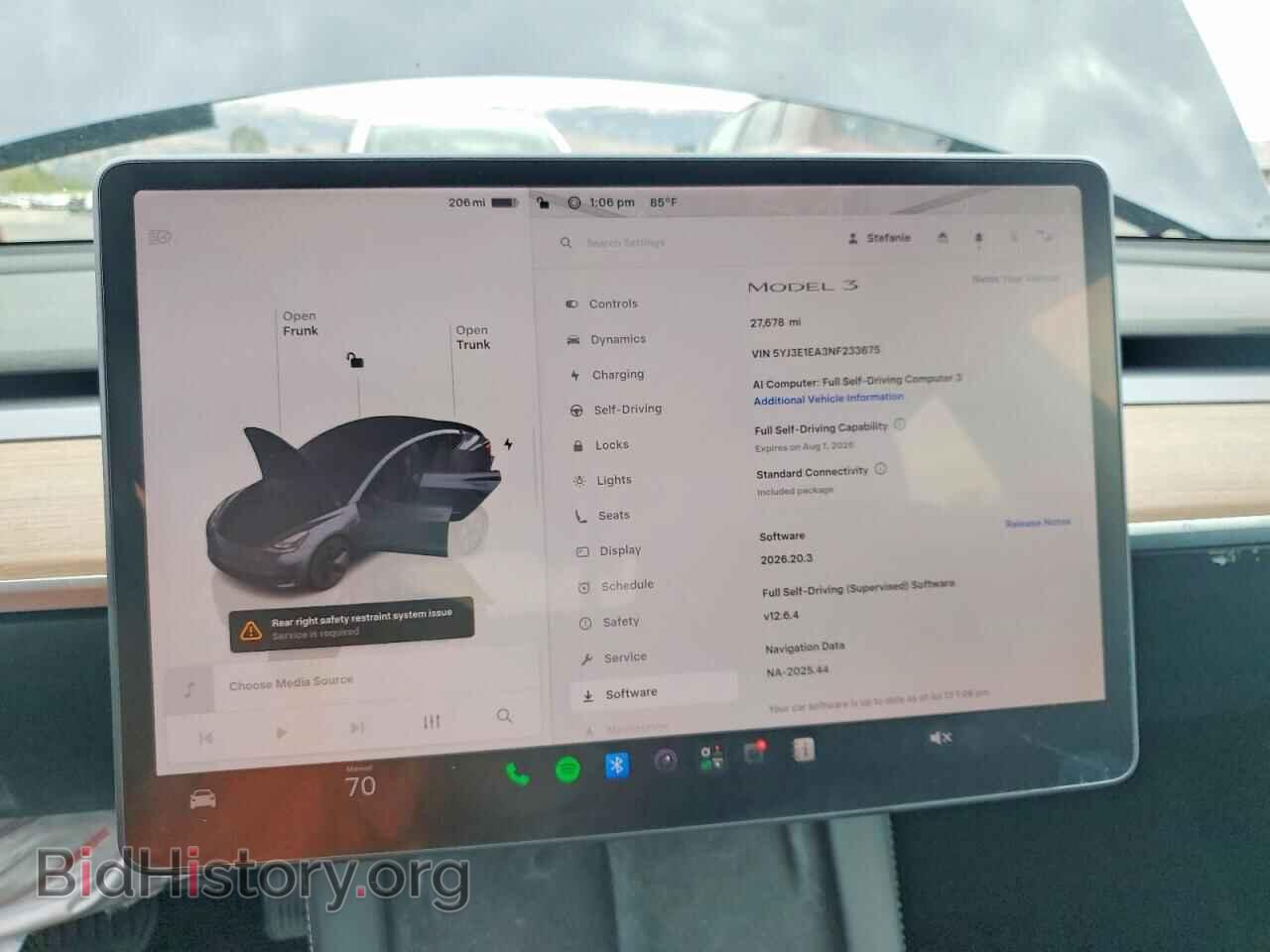 2022 TESLA MODEL 3 - VIN: 5YJ3E1EA3NF233675 - Фото 9