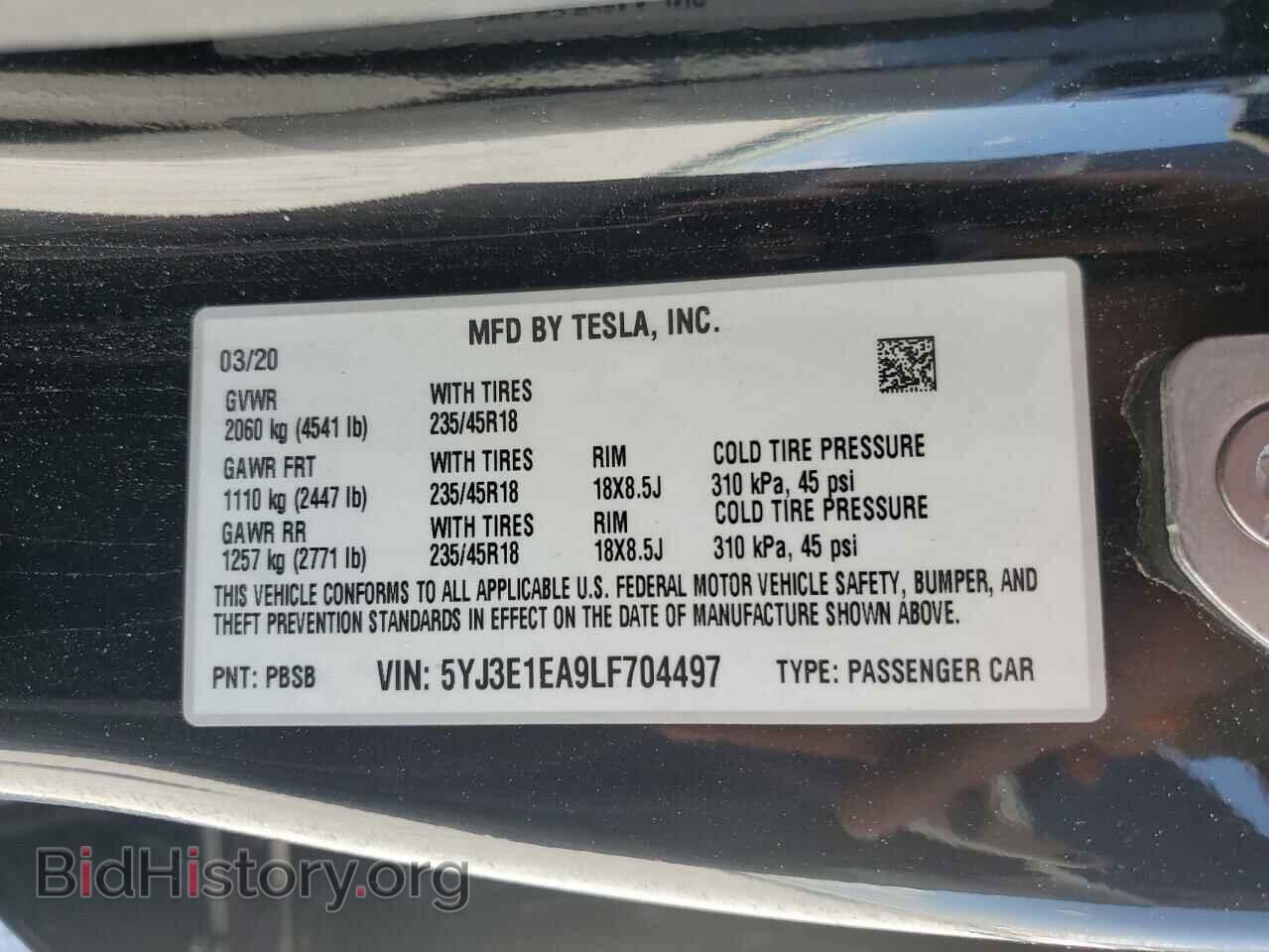 2020 TESLA MODEL 3 - VIN: 5YJ3E1EA9LF704497 - Photo 13