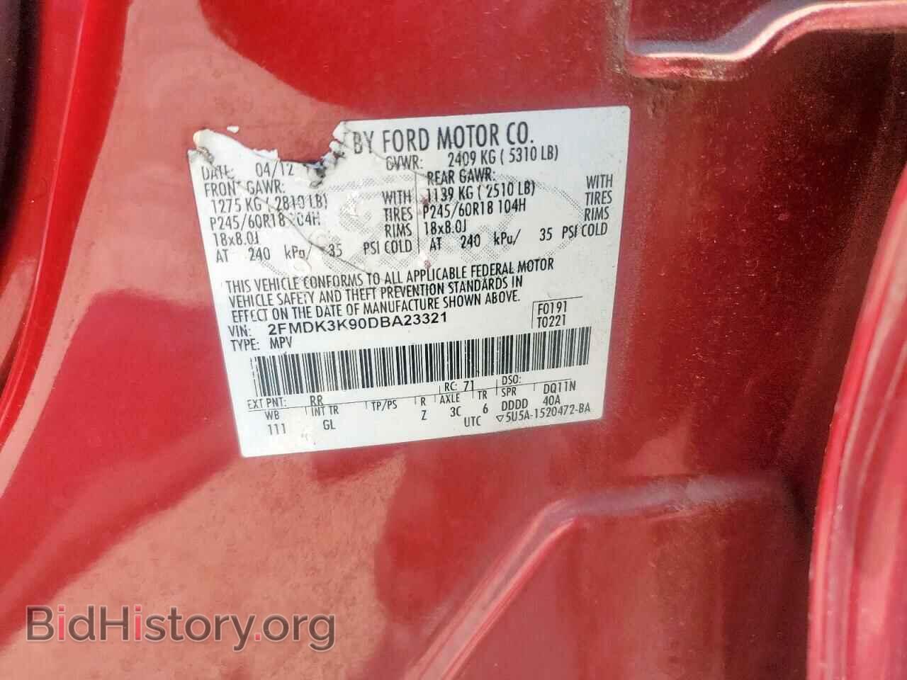 2013 FORD EDGE - VIN: 2FMDK3K90DBA23321 - Photo 13