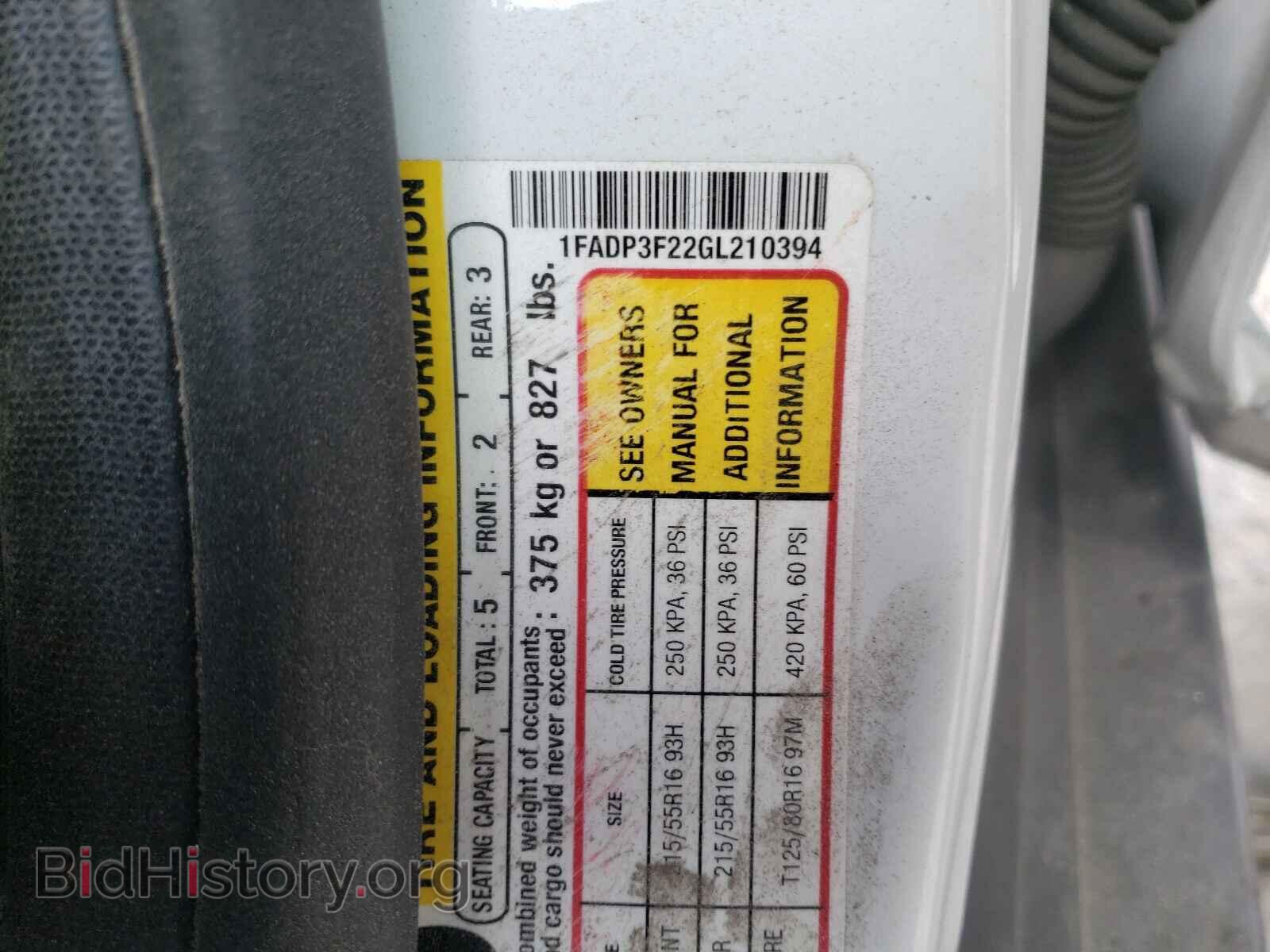2016 FORD FOCUS - VIN: 1FADP3F22GL210394 - Фото 10