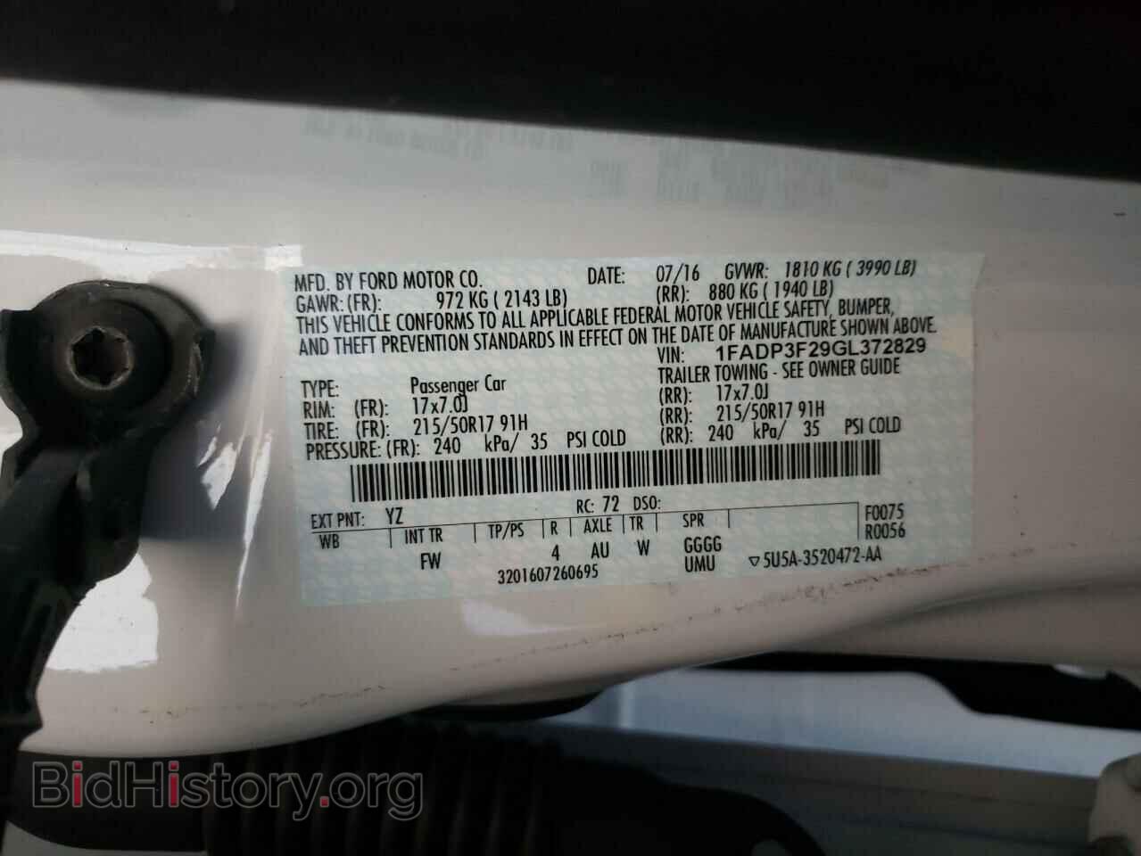 2016 FORD FOCUS - VIN: 1FADP3F29GL372829 - Photo 10