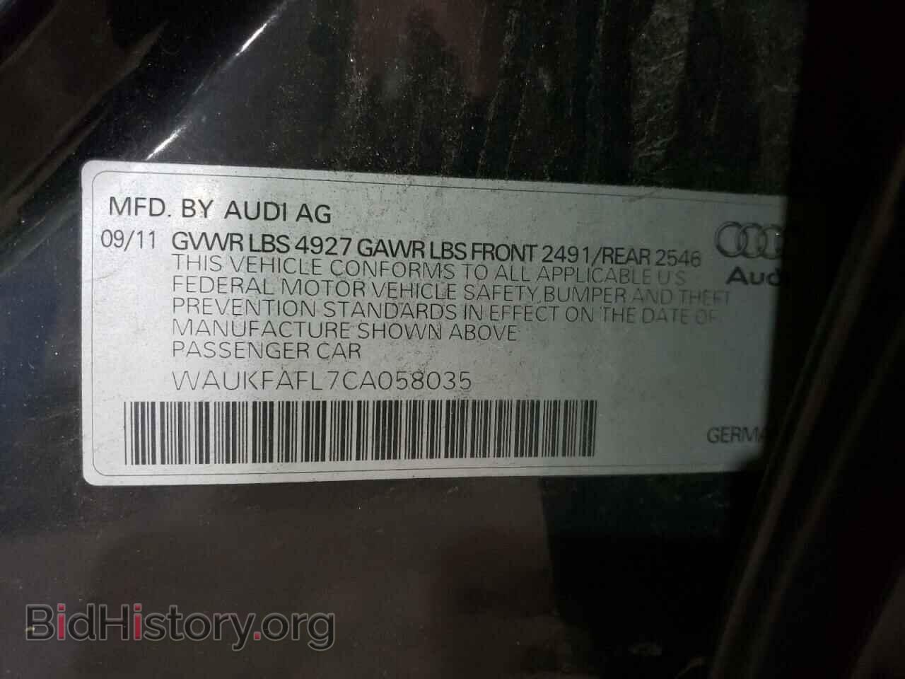 2012 AUDI A4 - VIN: WAUKFAFL7CA058035 - Фото 13