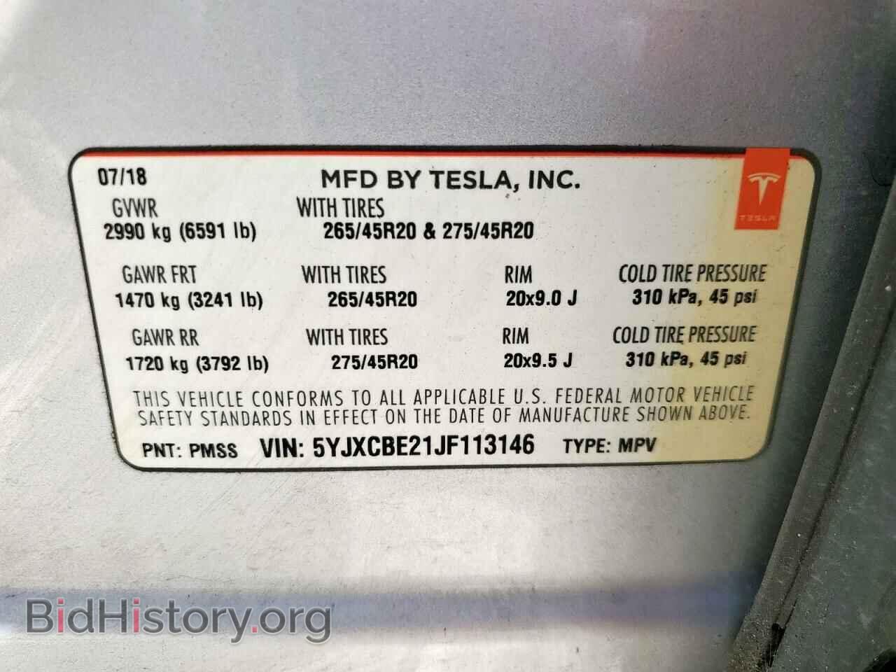 2018 TESLA MODEL X - VIN: 5YJXCBE21JF113146 - Photo 13