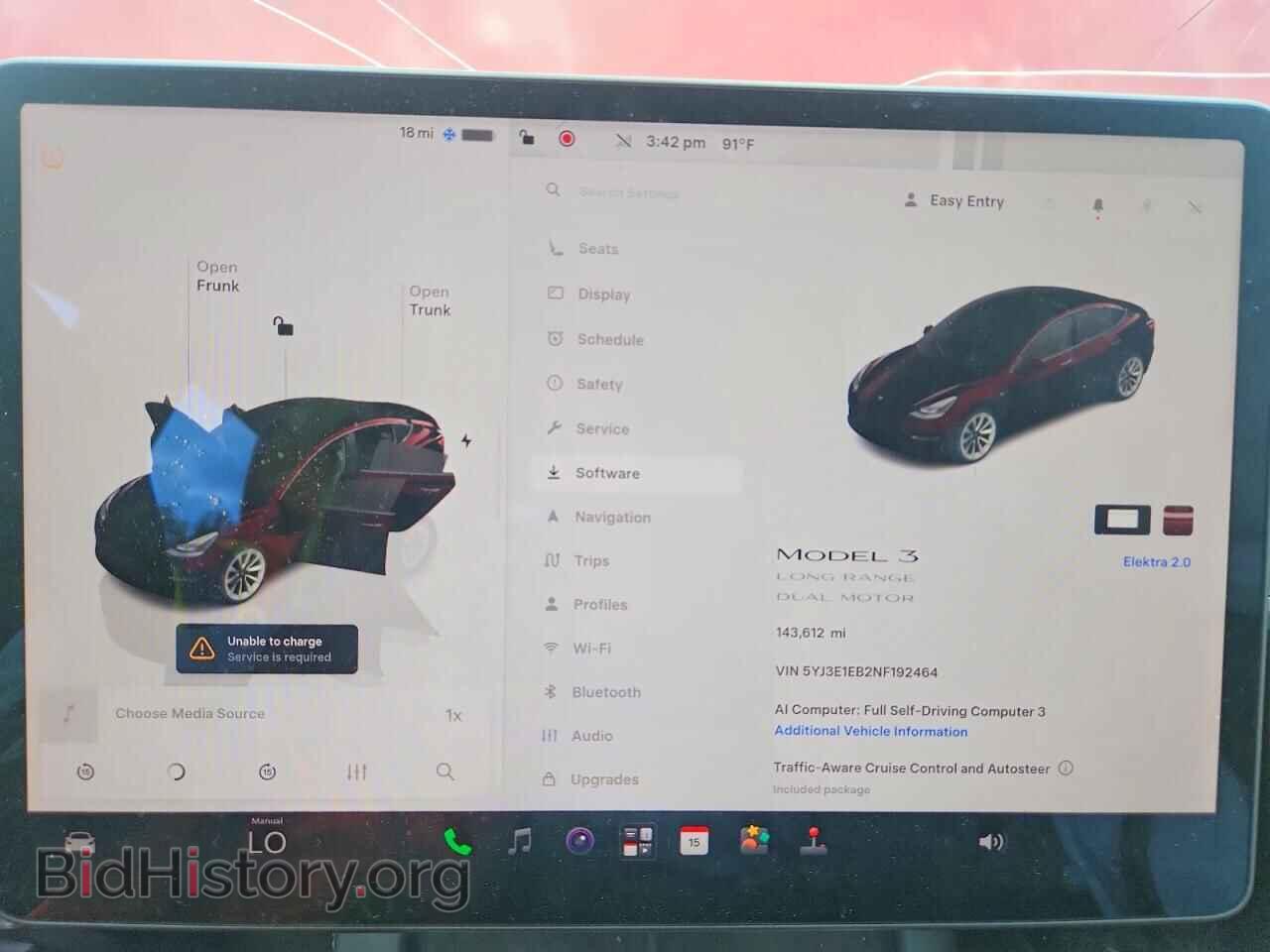 2022 TESLA MODEL 3 - VIN: 5YJ3E1EB2NF192464 - Фото 9