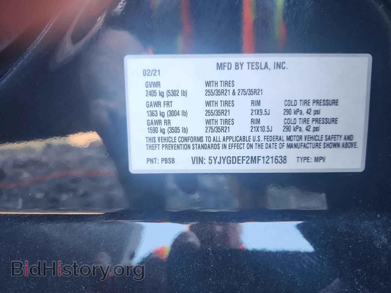 2021 TESLA MODEL Y - VIN: 5YJYGDEF2MF121638 - Photo 13
