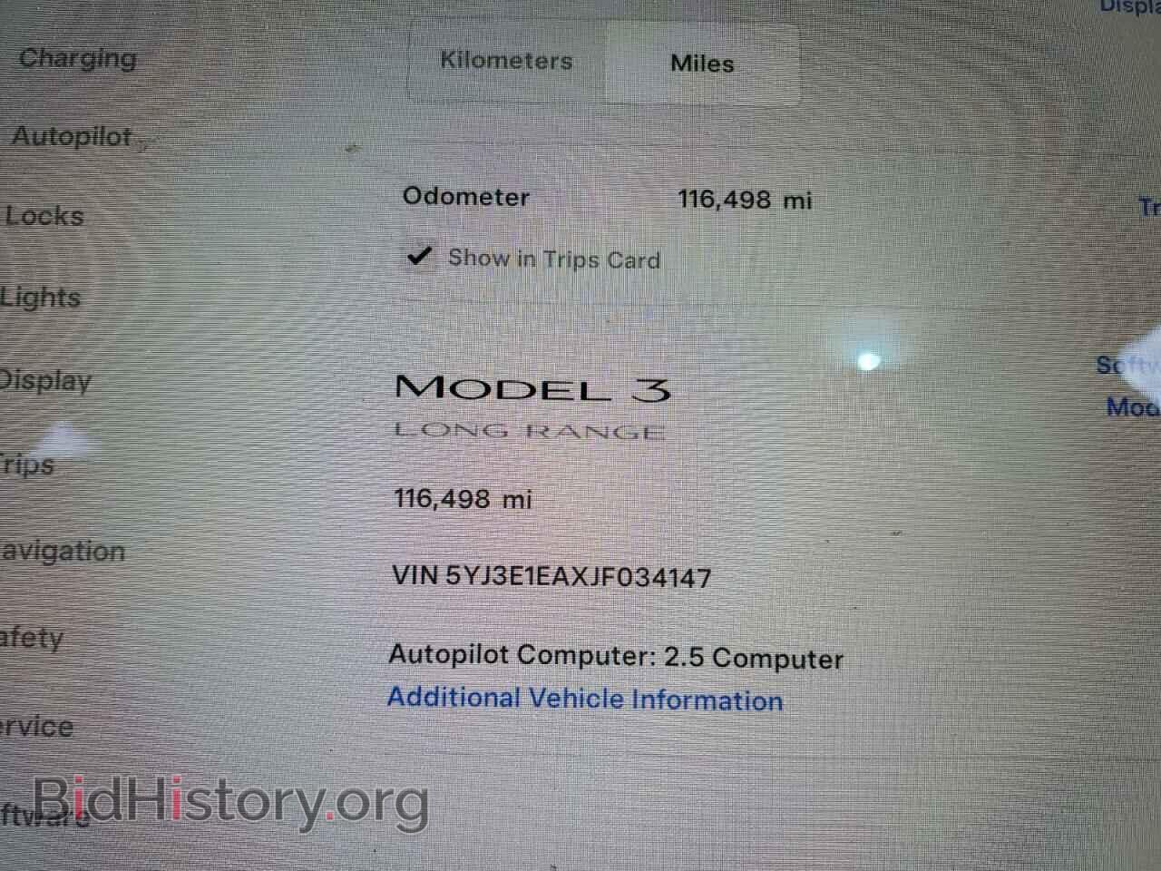 2018 TESLA MODEL 3 - VIN: 5YJ3E1EAXJF034147 - Фото 9
