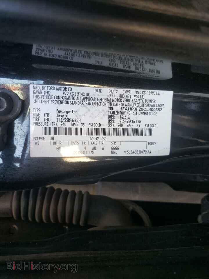 2012 FORD FOCUS - VIN: 1FAHP3F20CL400352 - Фото 10