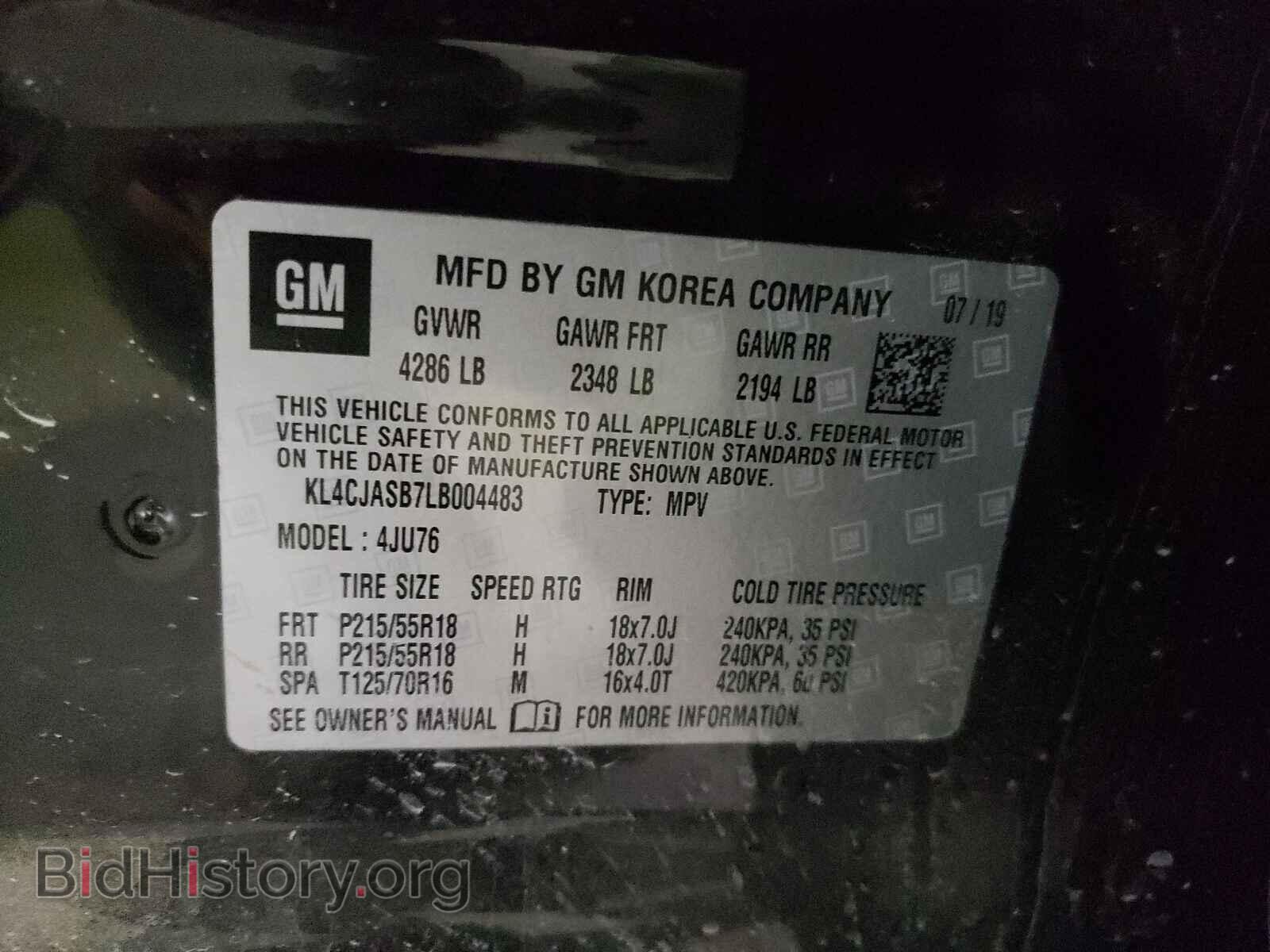 2020 BUICK ENCORE - VIN: KL4CJASB7LB004483 - Photo 10