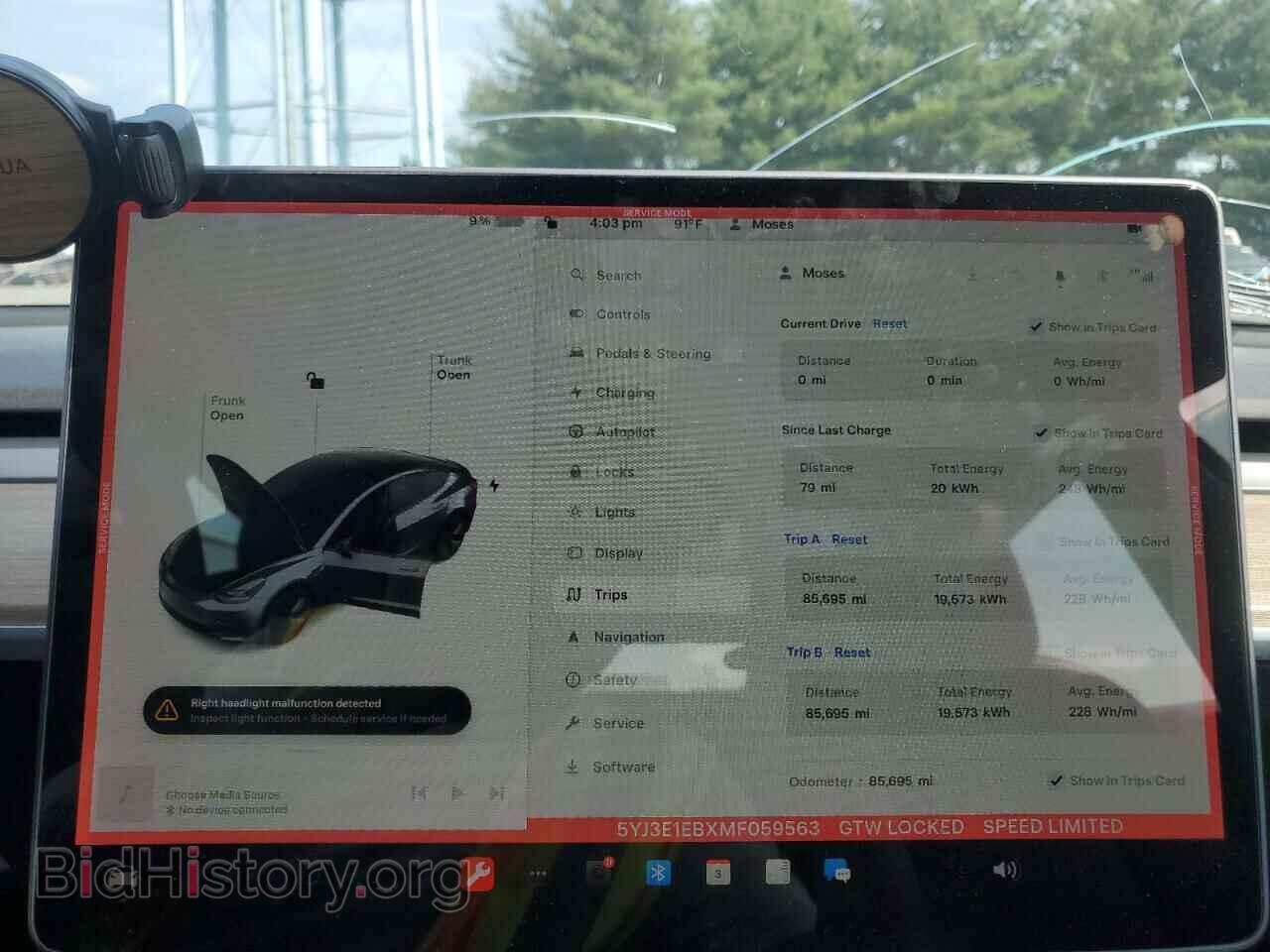 2021 TESLA MODEL 3 - VIN: 5YJ3E1EBXMF059563 - Фото 9