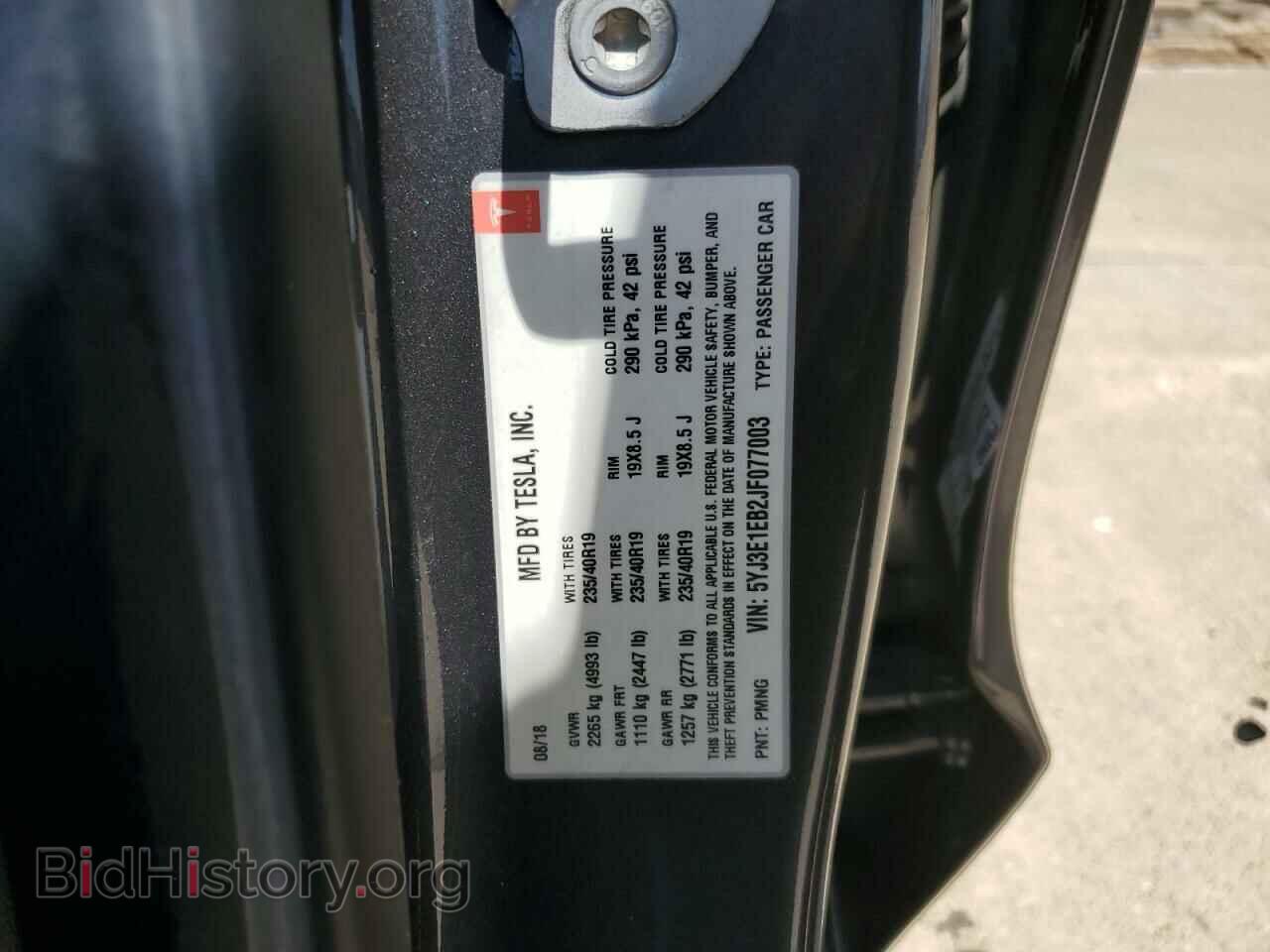 2018 TESLA MODEL 3 - VIN: 5YJ3E1EB2JF077003 - Фото 12