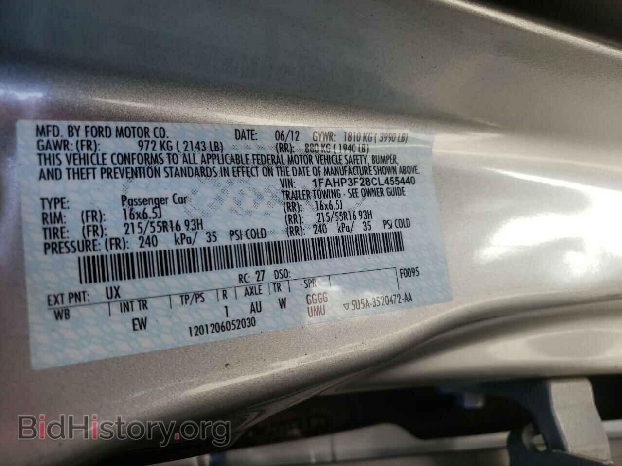 2012 FORD FOCUS - VIN: 1FAHP3F28CL455440 - Photo 10