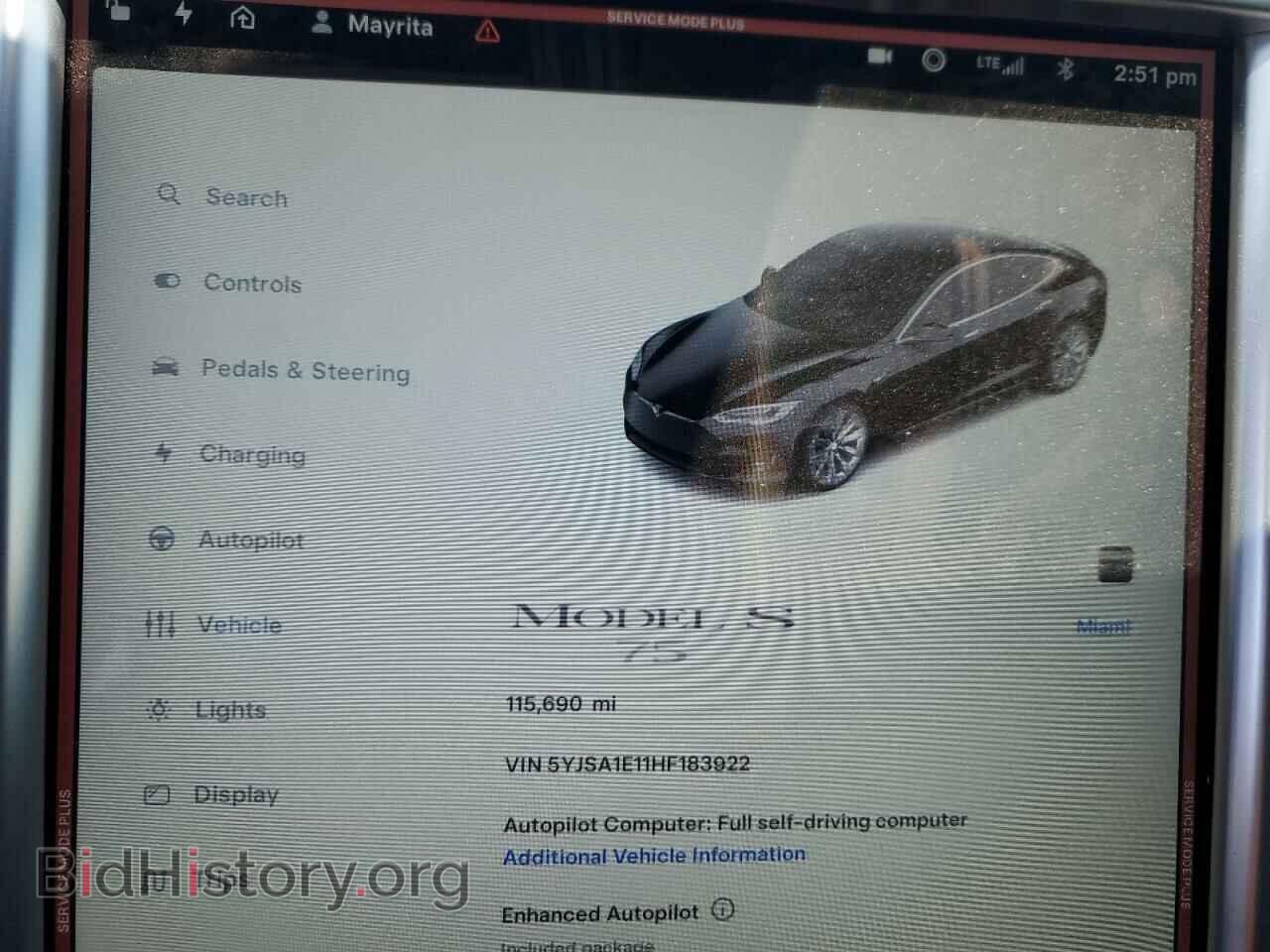 2017 TESLA MODEL S - VIN: 5YJSA1E11HF183922 - Фото 9