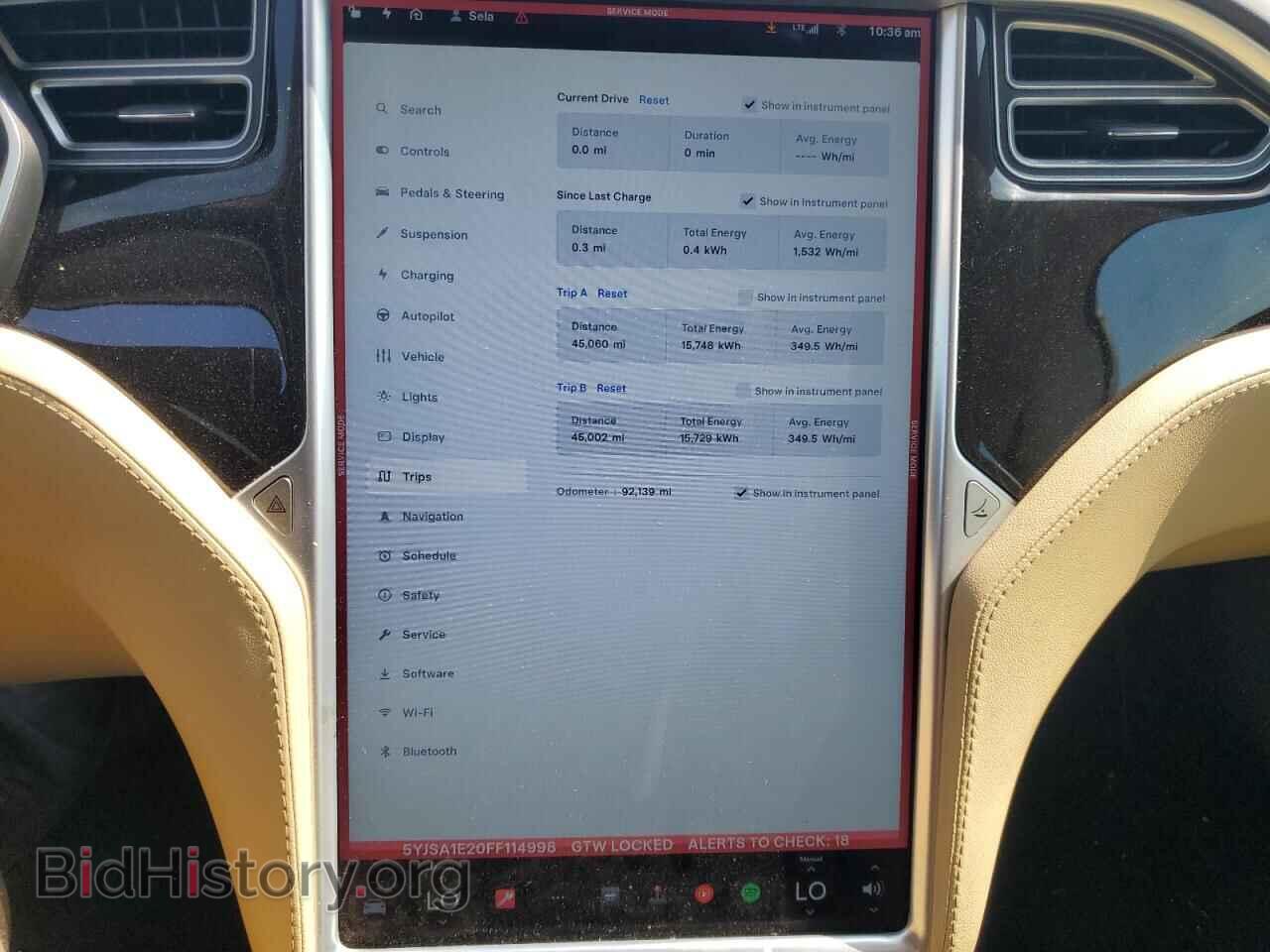 2015 TESLA MODEL S - VIN: 5YJSA1E20FF114998 - Photo 9