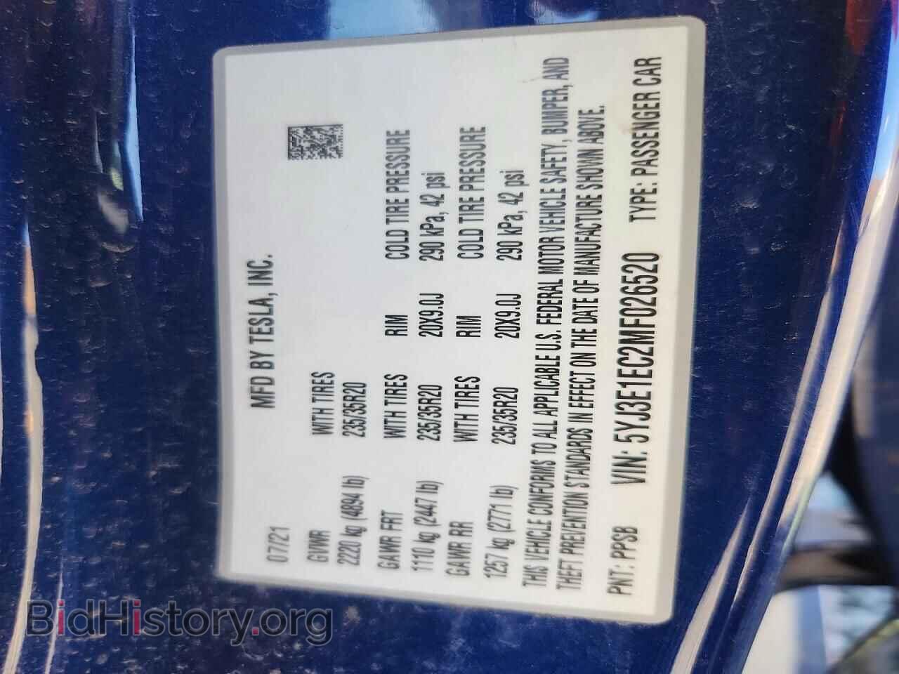 2021 TESLA MODEL 3 - VIN: 5YJ3E1EC2MF026520 - Photo 12