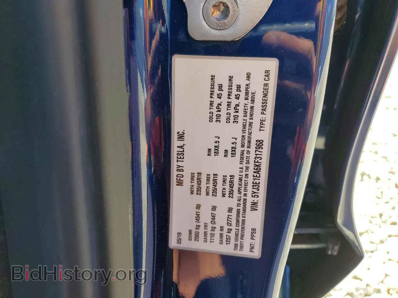 2019 TESLA MODEL 3 - VIN: 5YJ3E1EA6KF317968 - Photo 13