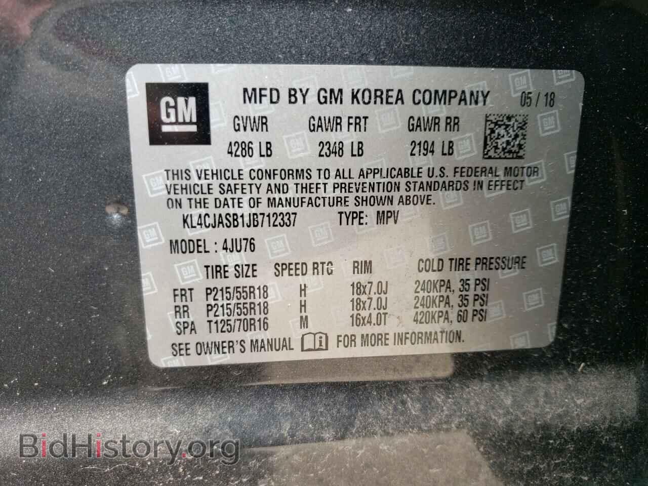 2018 BUICK ENCORE - VIN: KL4CJASB1JB712337 - Photo 13