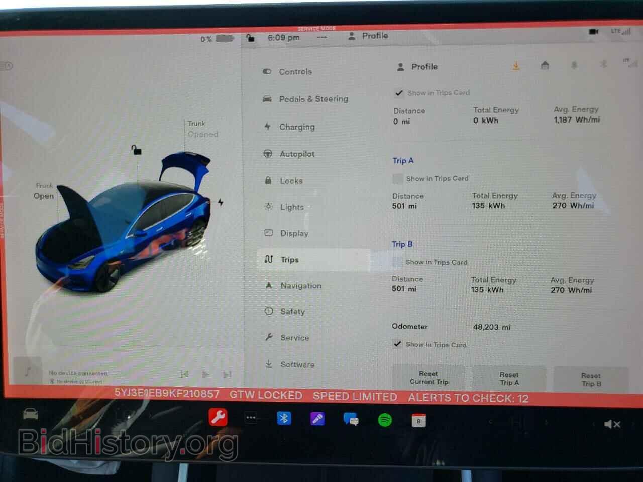 2019 TESLA MODEL 3 - VIN: 5YJ3E1EB9KF210857 - Photo 9