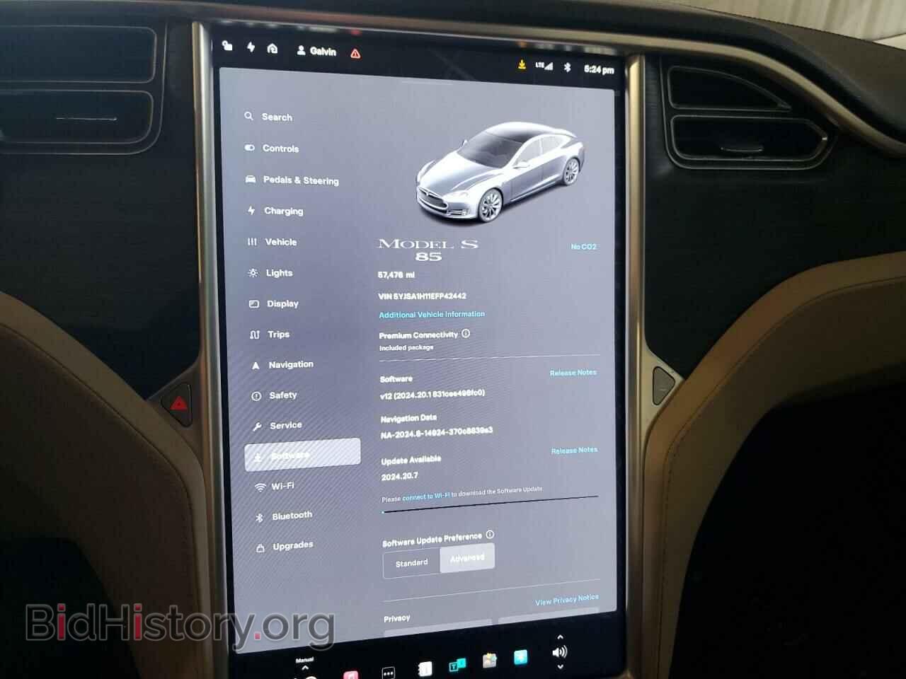 2014 TESLA MODEL S - VIN: 5YJSA1H11EFP42442 - Photo 9