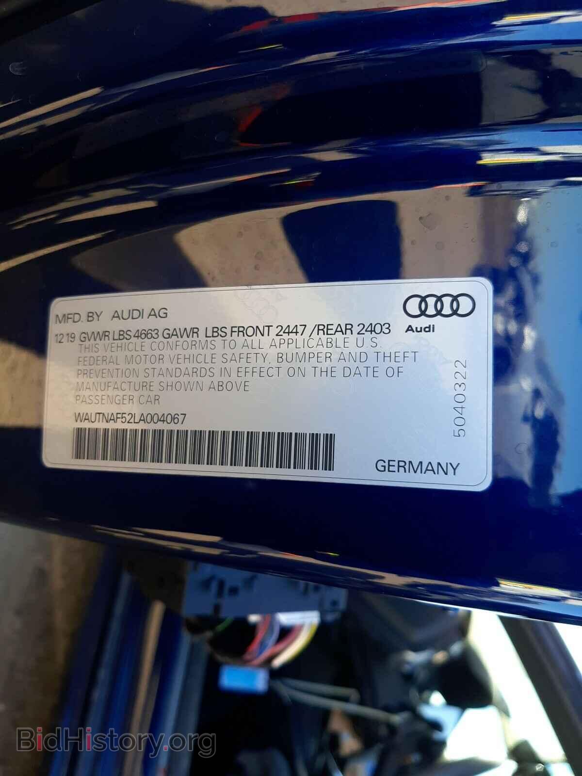 2020 AUDI A5 - VIN: WAUTNAF52LA004067 - Фото 10