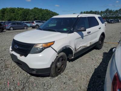 2014 Ford EXPLORER Police Interceptor, white — VIN 1FM5K8AR0EGC15402, Copart
