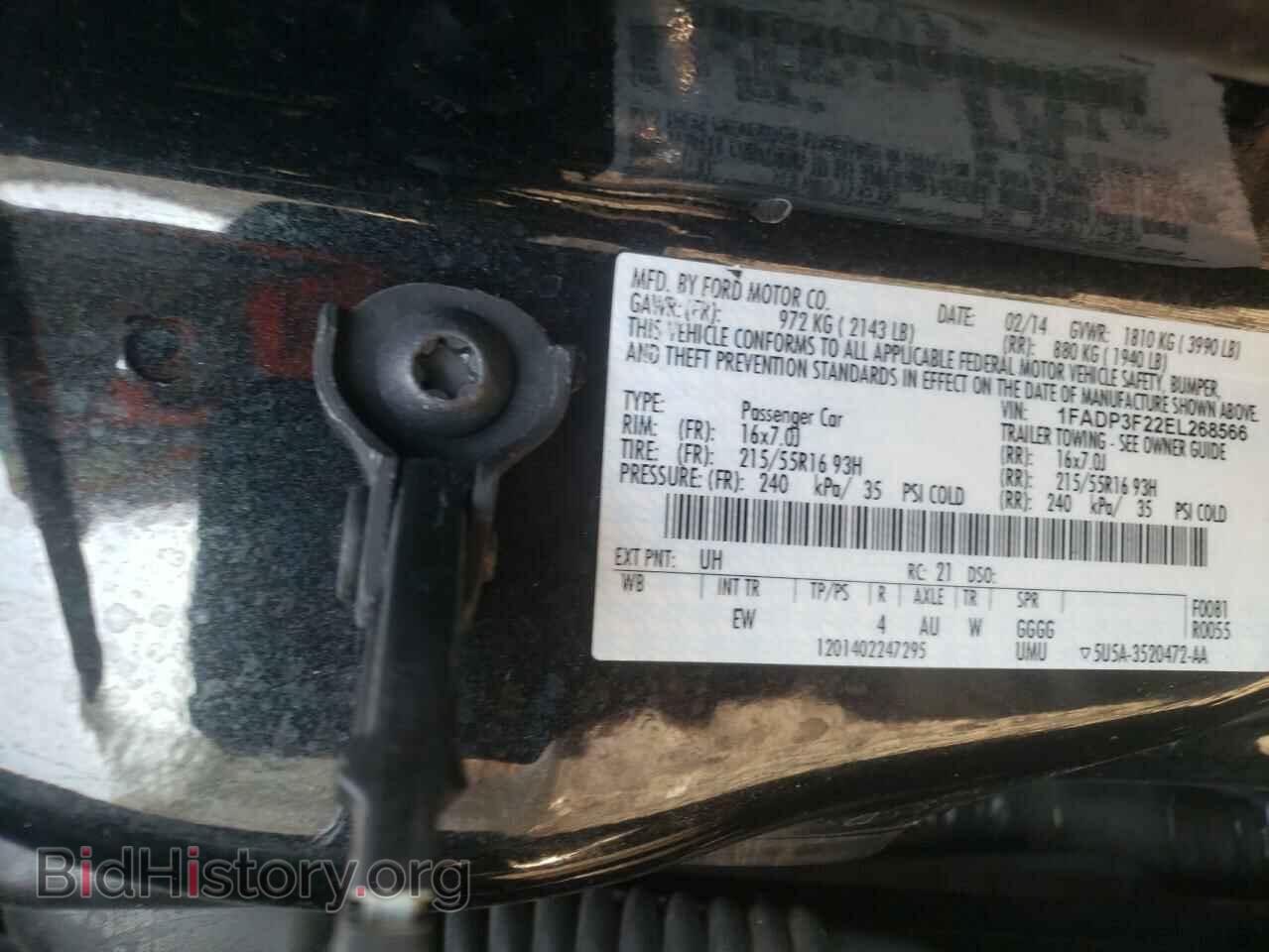 2014 FORD FOCUS - VIN: 1FADP3F22EL268566 - Фото 10