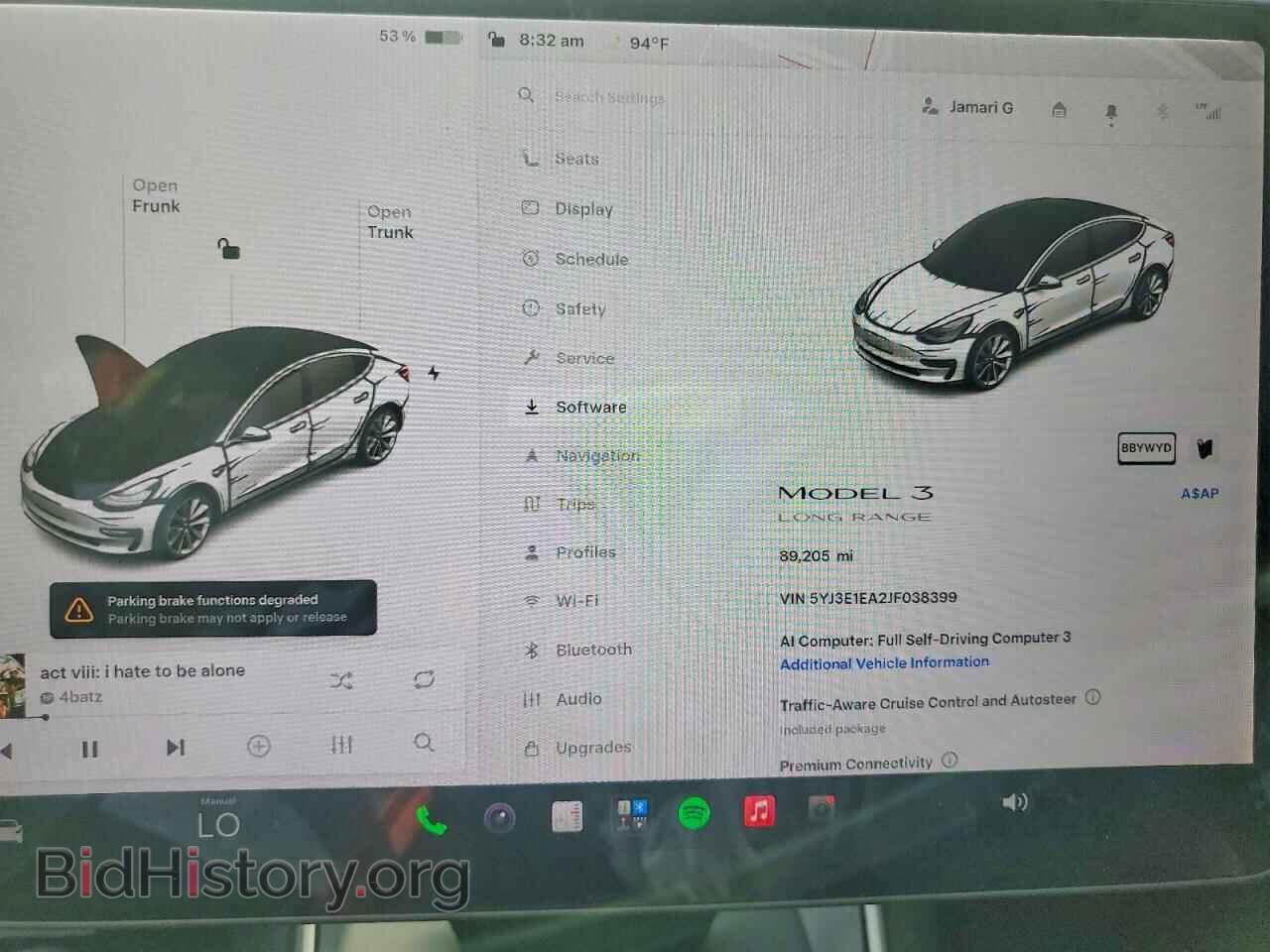2018 TESLA MODEL 3 - VIN: 5YJ3E1EA2JF038399 - Photo 9