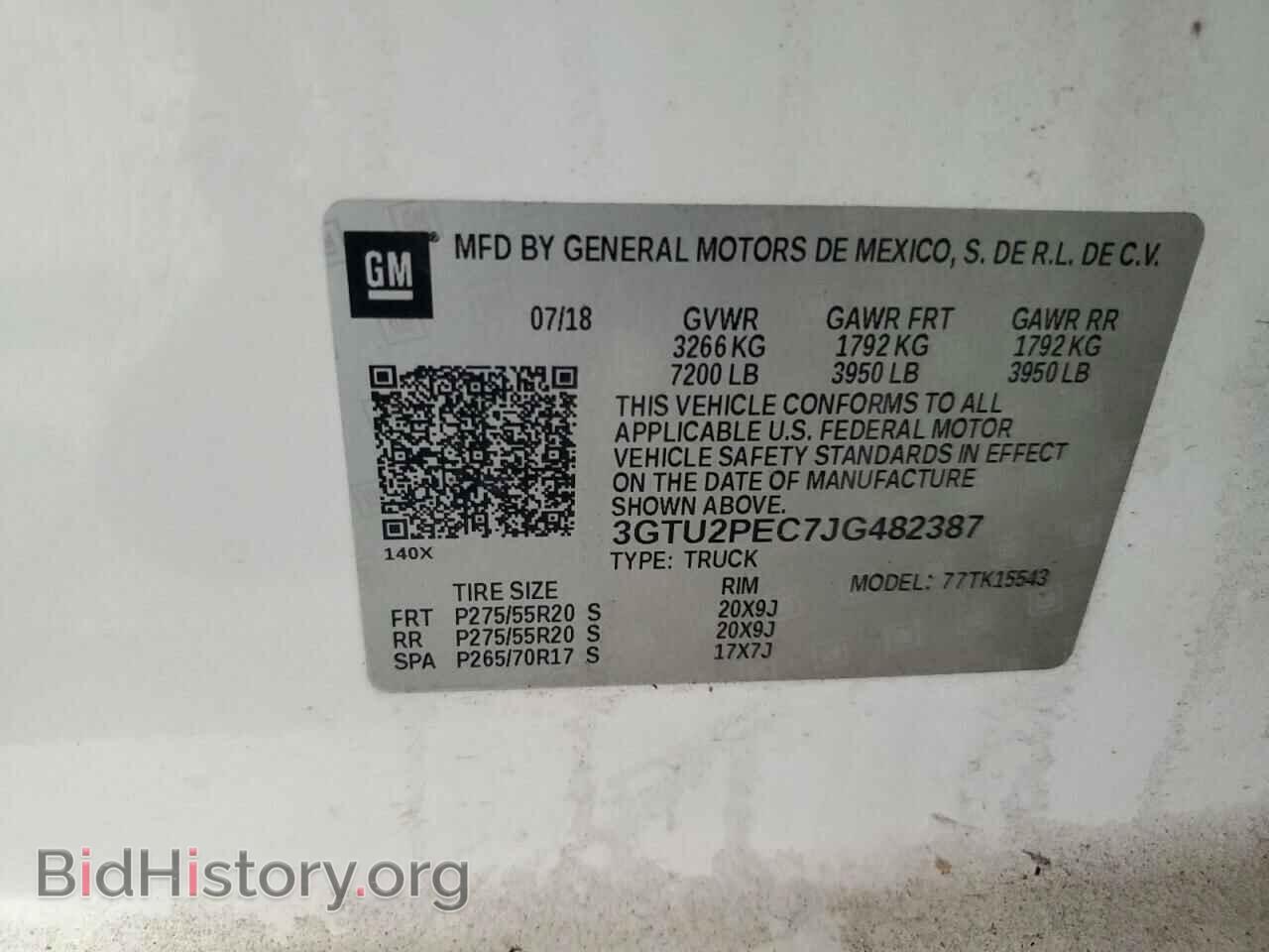 2018 GMC SIERRA - VIN: 3GTU2PEC7JG482387 - Фото 12