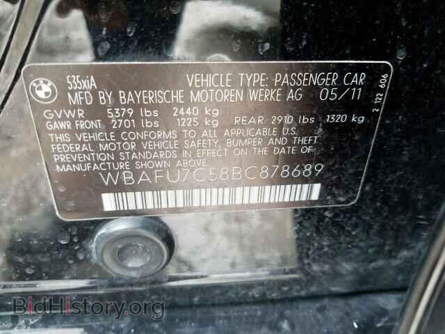 2011 BMW 535 XI - VIN: WBAFU7C58BC878689 - Фото 10