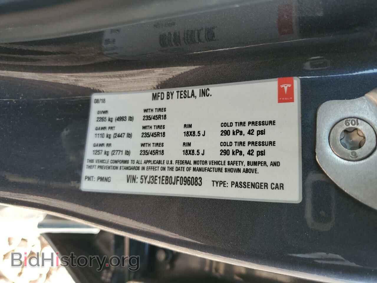2018 TESLA MODEL 3 - VIN: 5YJ3E1EB0JF096083 - Photo 13