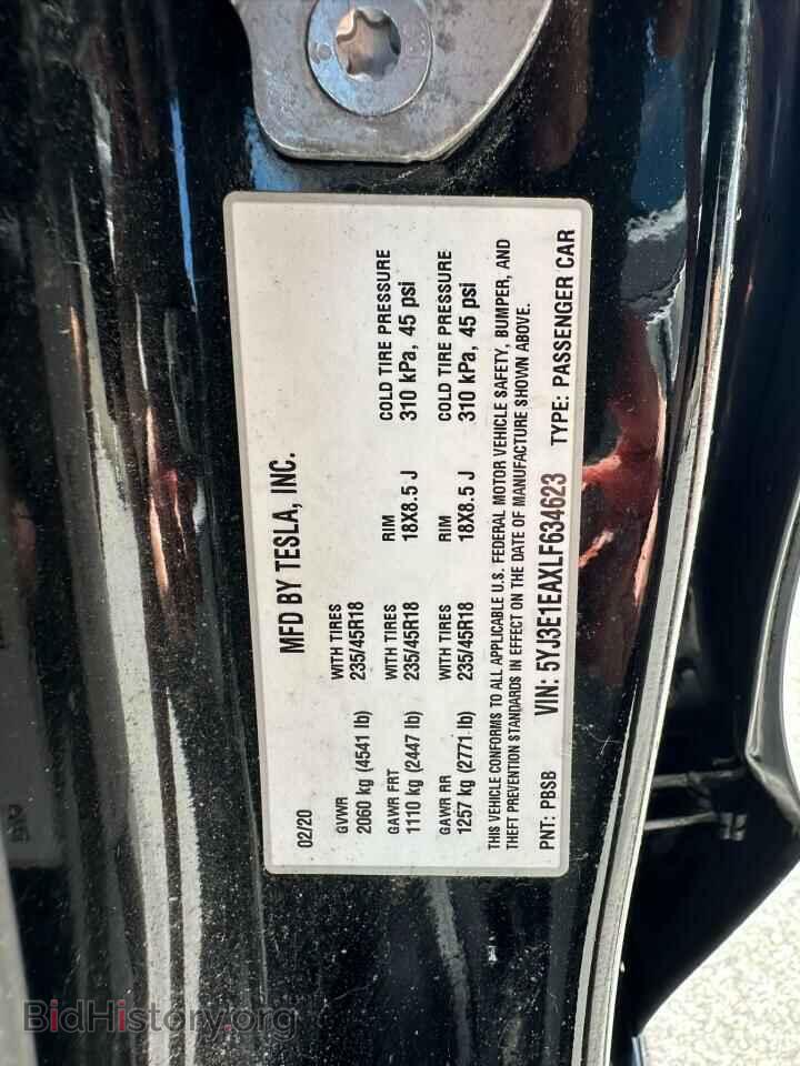 2020 TESLA MODEL 3 - VIN: 5YJ3E1EAXLF634623 - Фото 10