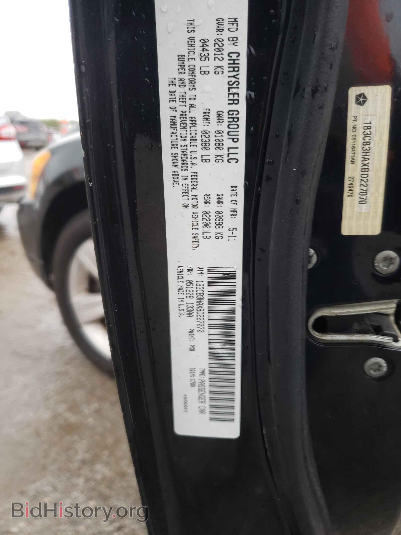 2011 DODGE CALIBER - VIN: 1B3CB3HAXBD227070 - Фото 10