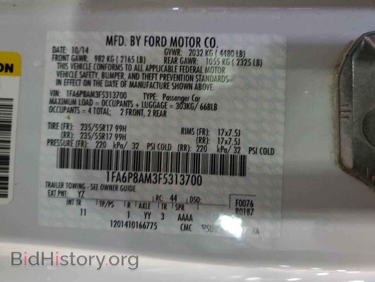 2015 FORD ALL Models - VIN: 1FA6P8AM3F5313700 - Photo 13
