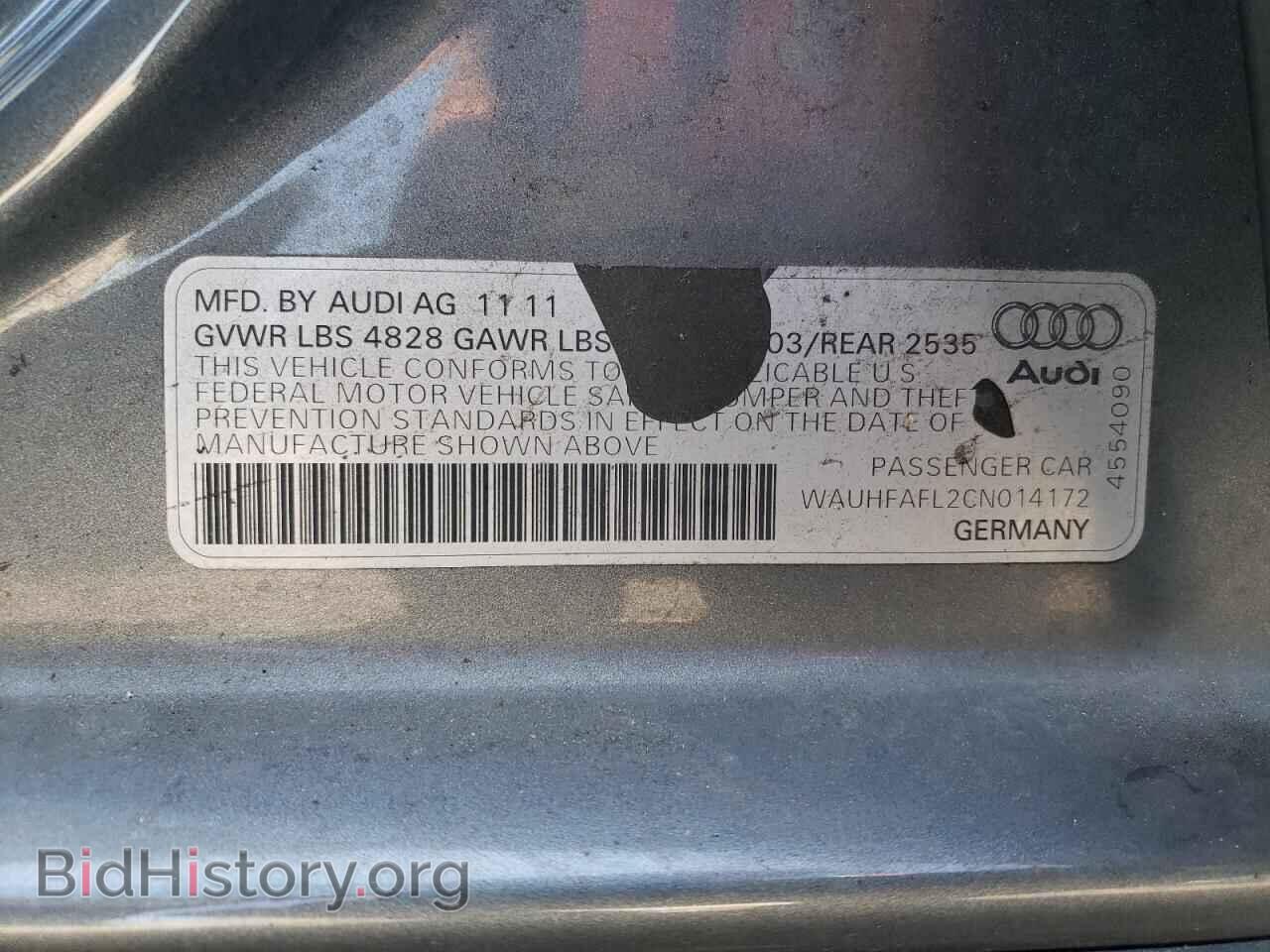 2012 AUDI A4 - VIN: WAUHFAFL2CN014172 - Photo 12