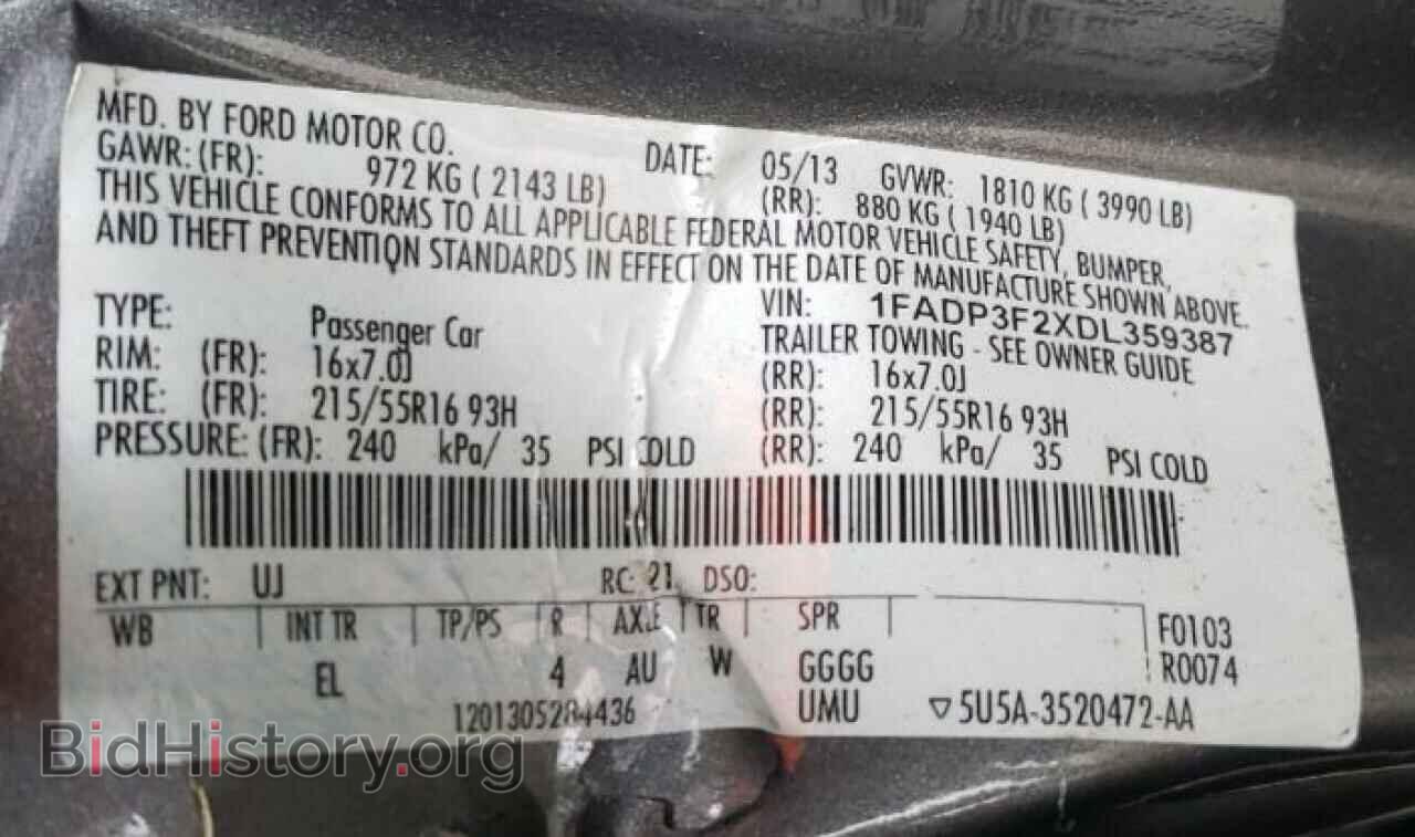 2013 FORD FOCUS - VIN: 1FADP3F2XDL359387 - Фото 10