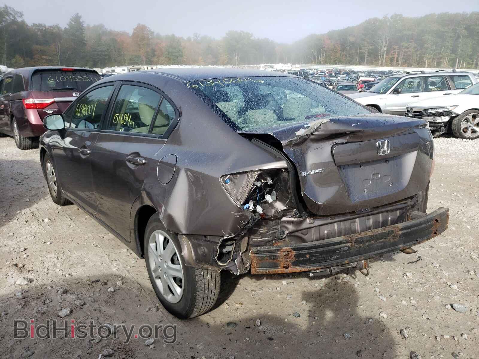 2012 HONDA CIVIC - VIN: 2HGFB2F54CH525597 - Фото 3