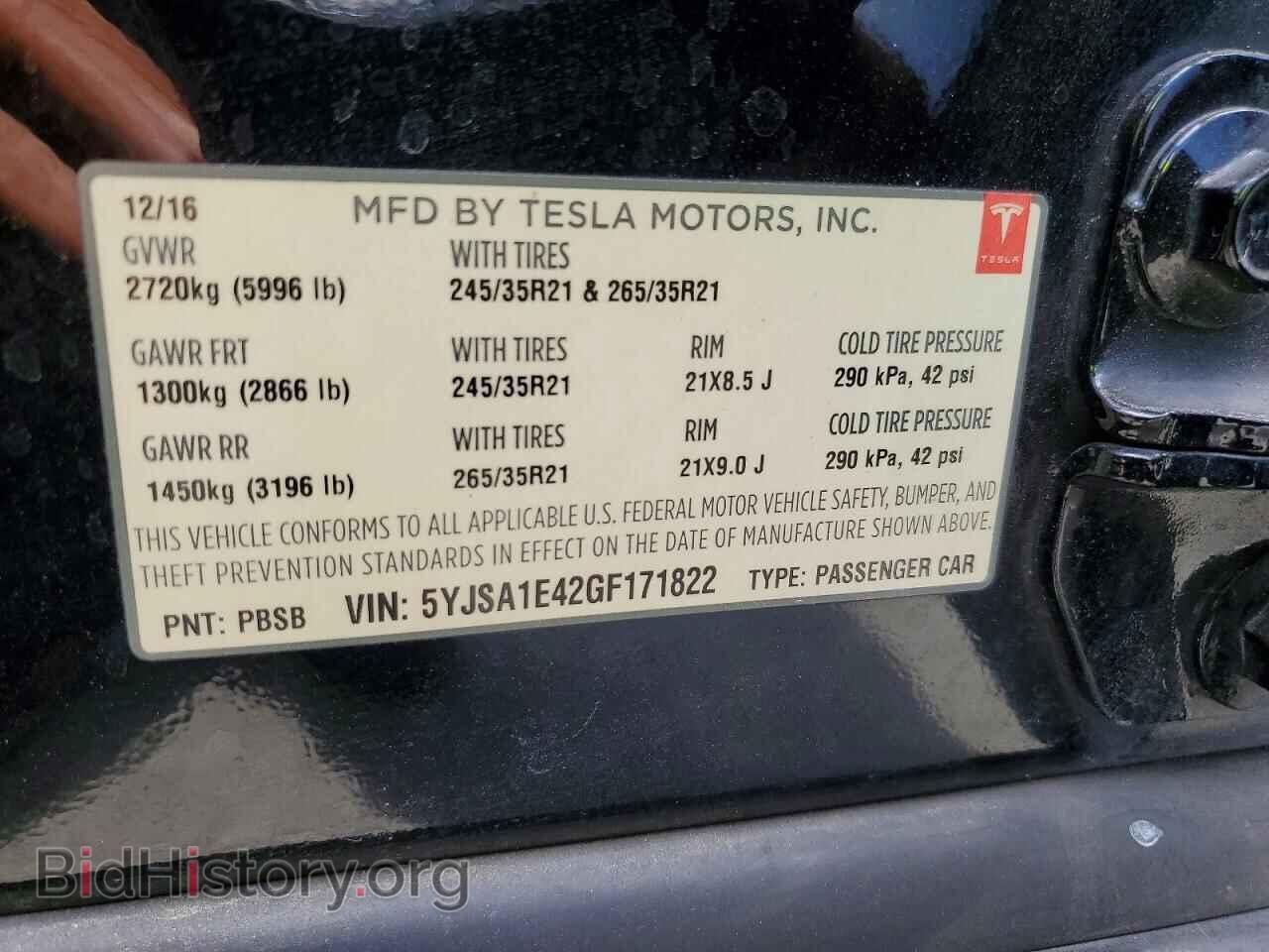 2016 TESLA MODEL S - VIN: 5YJSA1E42GF171822 - Photo 12