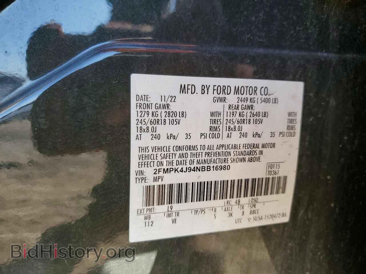 2022 FORD EDGE - VIN: 2FMPK4J94NBB16980 - Photo 13