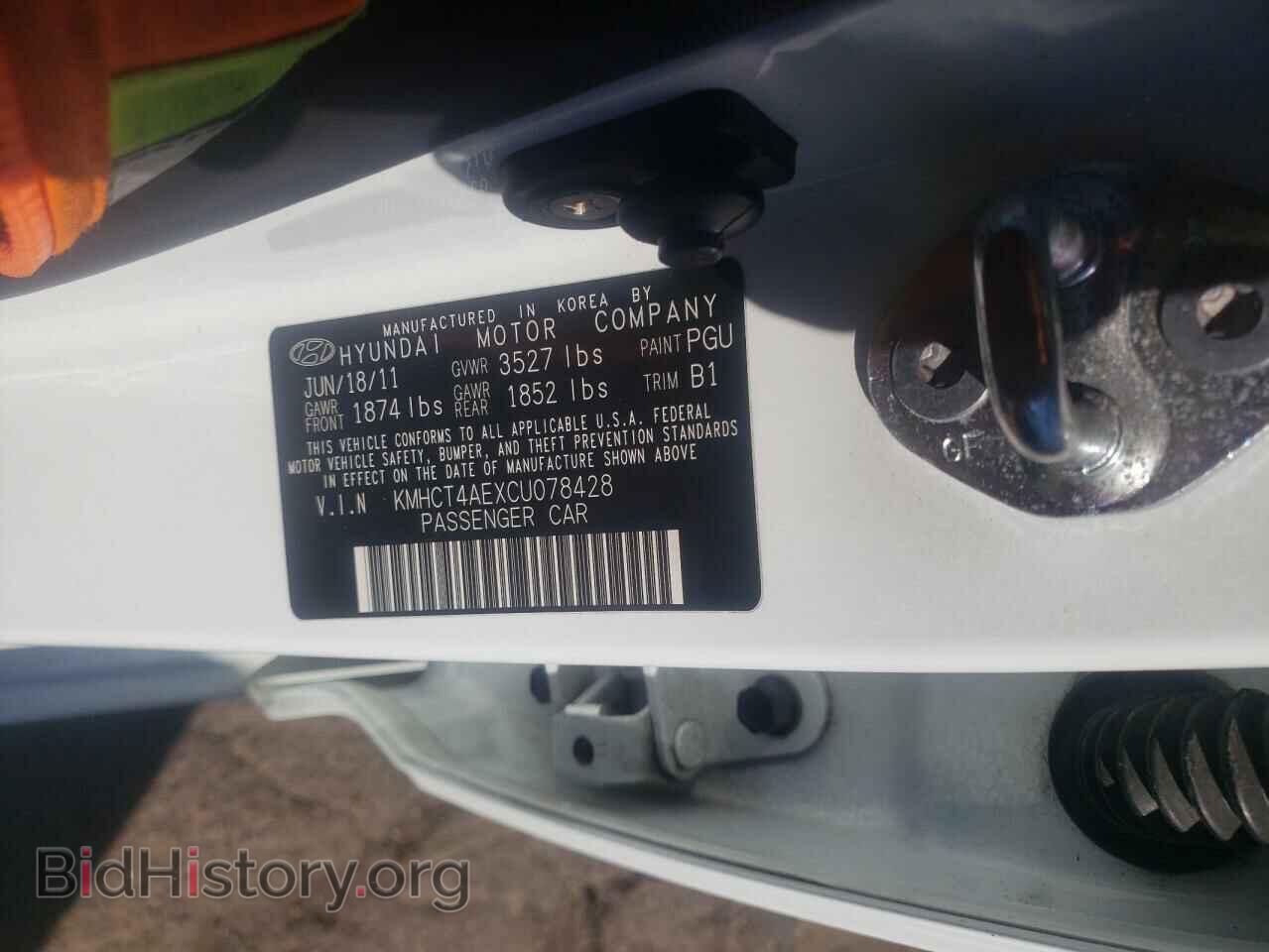 2012 HYUNDAI ACCENT - VIN: KMHCT4AEXCU078428 - Фото 10