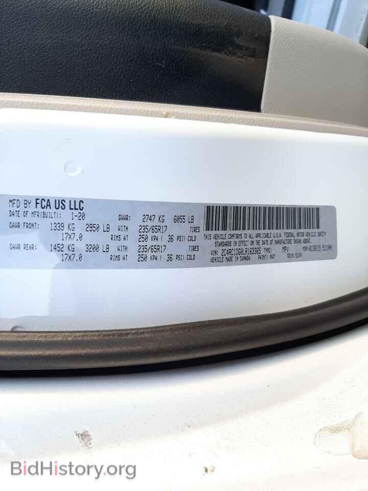 2020 CHRYSLER MINIVAN - VIN: 2C4RC1DG0LR163365 - Фото 10