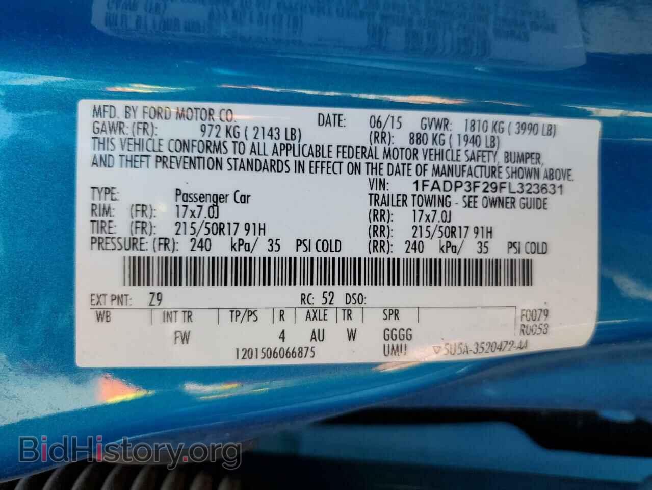 2015 FORD FOCUS - VIN: 1FADP3F29FL323631 - Фото 12