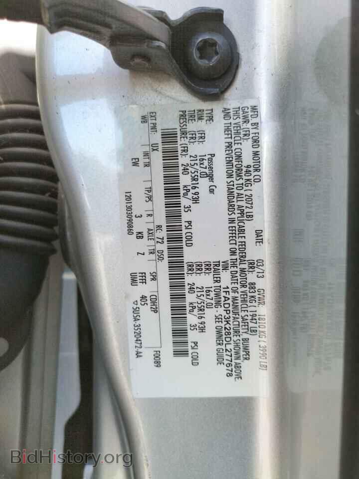 2013 FORD FOCUS - VIN: 1FADP3K28DL277678 - Фото 10