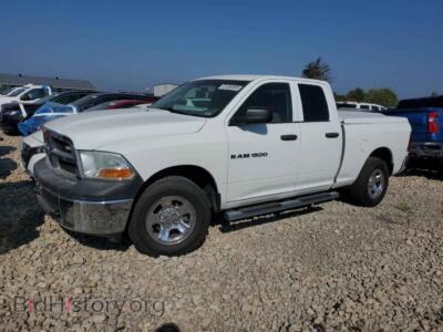 2012 Dodge RAM 1500 ST, white — VIN 1C6RD7FP9CS201596, Copart