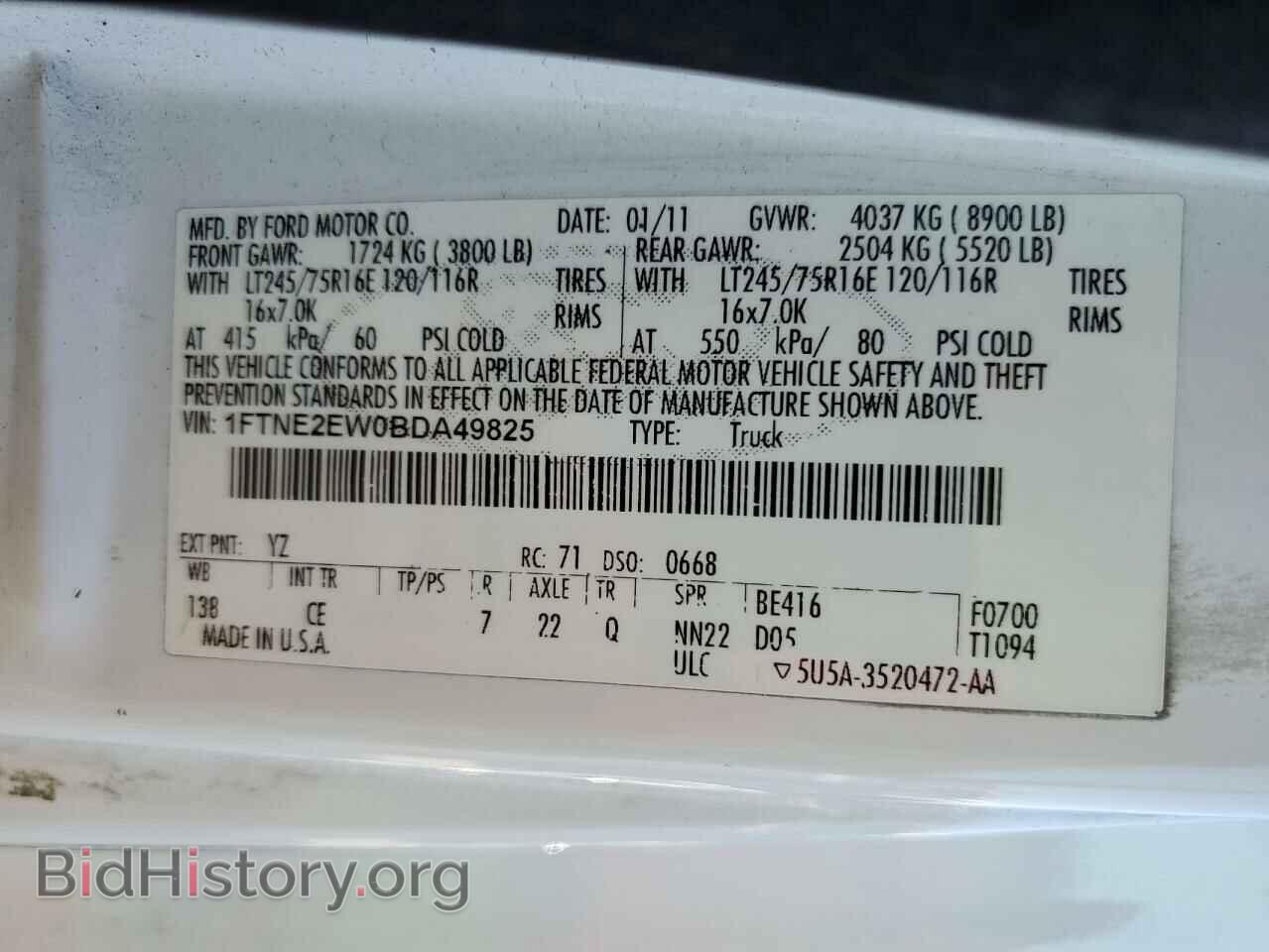 2011 FORD ECONOLINE - VIN: 1FTNE2EW0BDA49825 - Photo 10