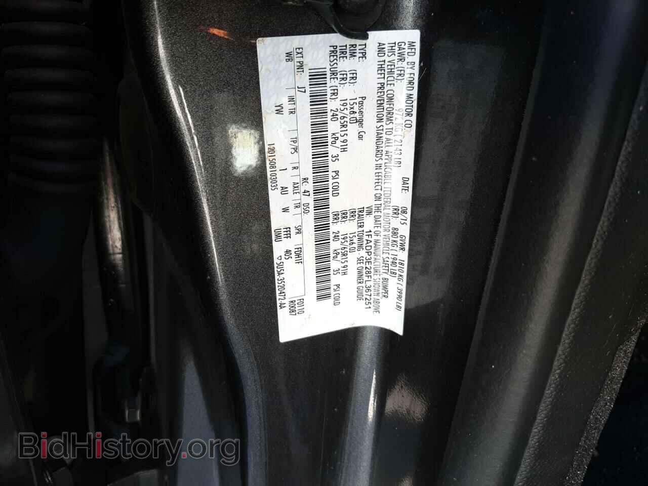 2015 FORD FOCUS - VIN: 1FADP3E28FL367251 - Фото 10