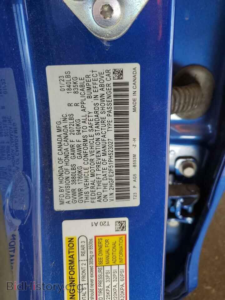 2023 HONDA CIVIC - VIN: 2HGFE2F51PH523027 - Фото 12