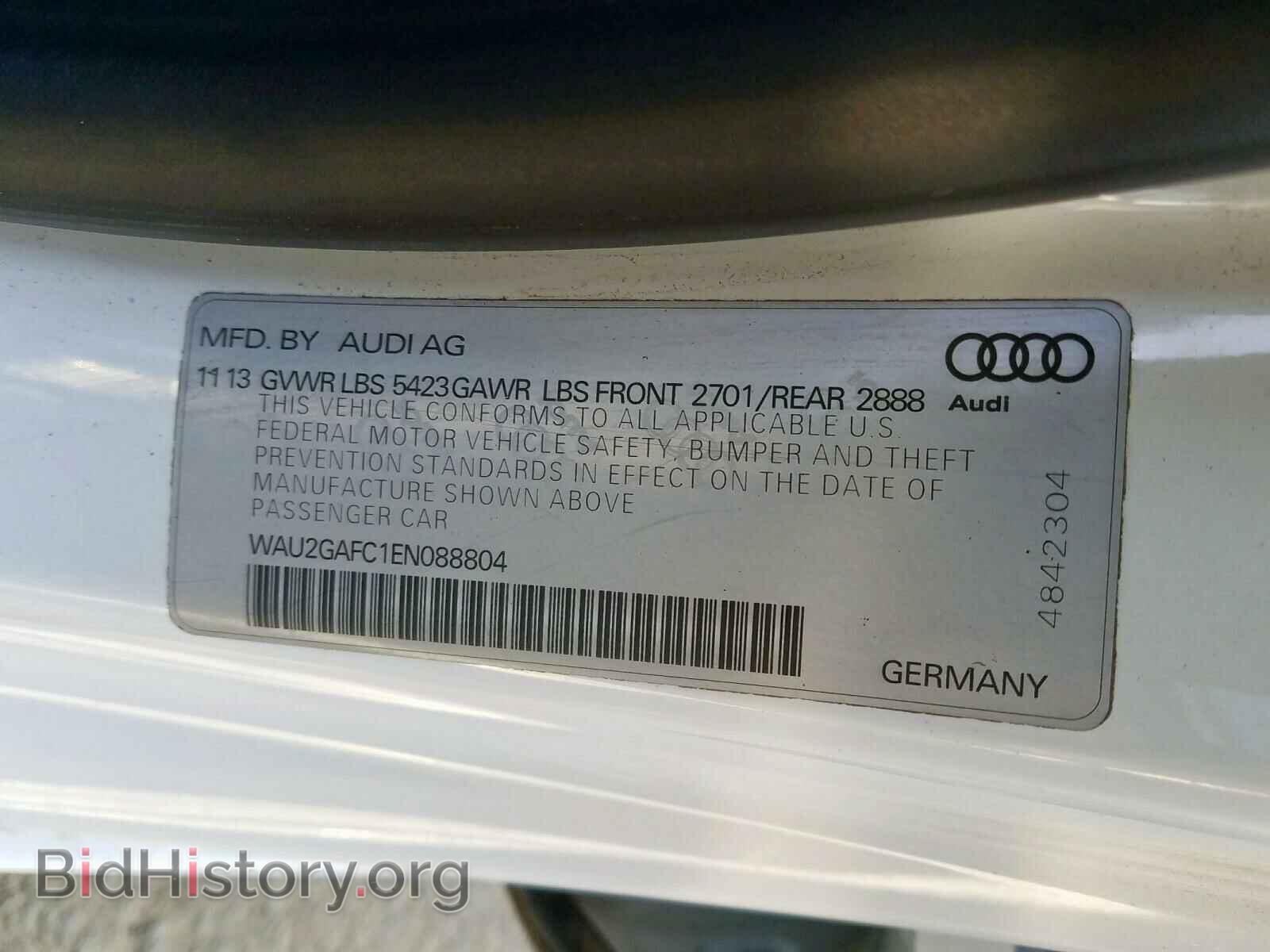 2014 AUDI A7 - VIN: WAU2GAFC1EN088804 - Фото 10